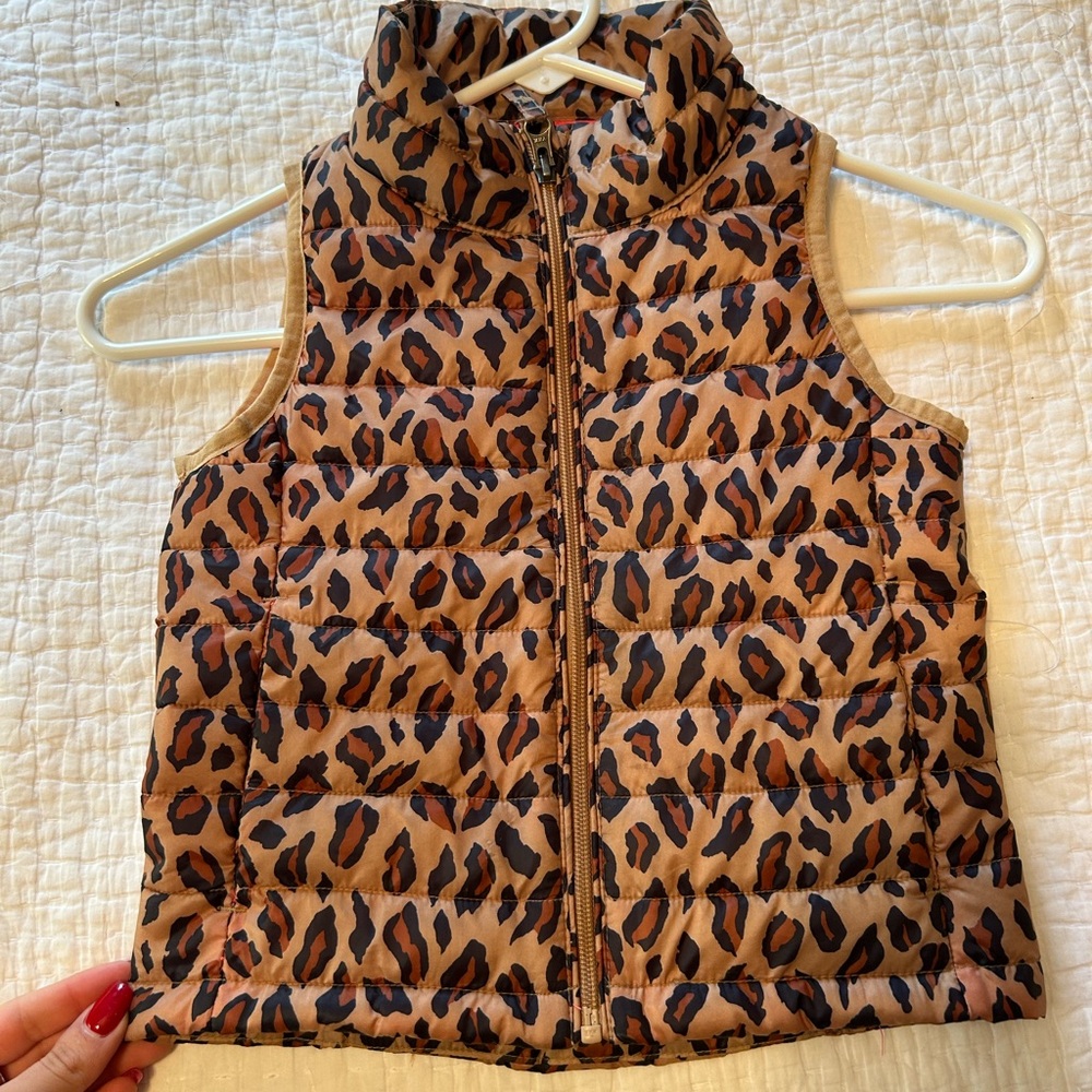 Amazon Essentials Animal Print Vest with Orange Lining